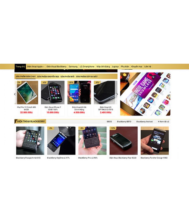 Mẫu web bán điện thoại