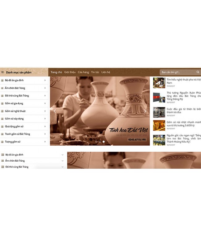 Mẫu web gốm bát tràng