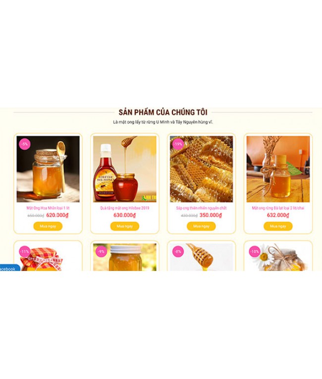 Web bán mật ong