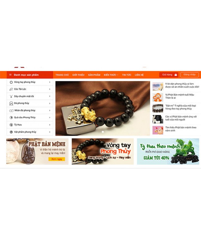 Mẫu web phong thủy