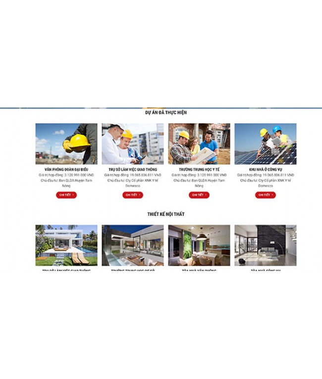 Mẫu web công ty xây dựng
